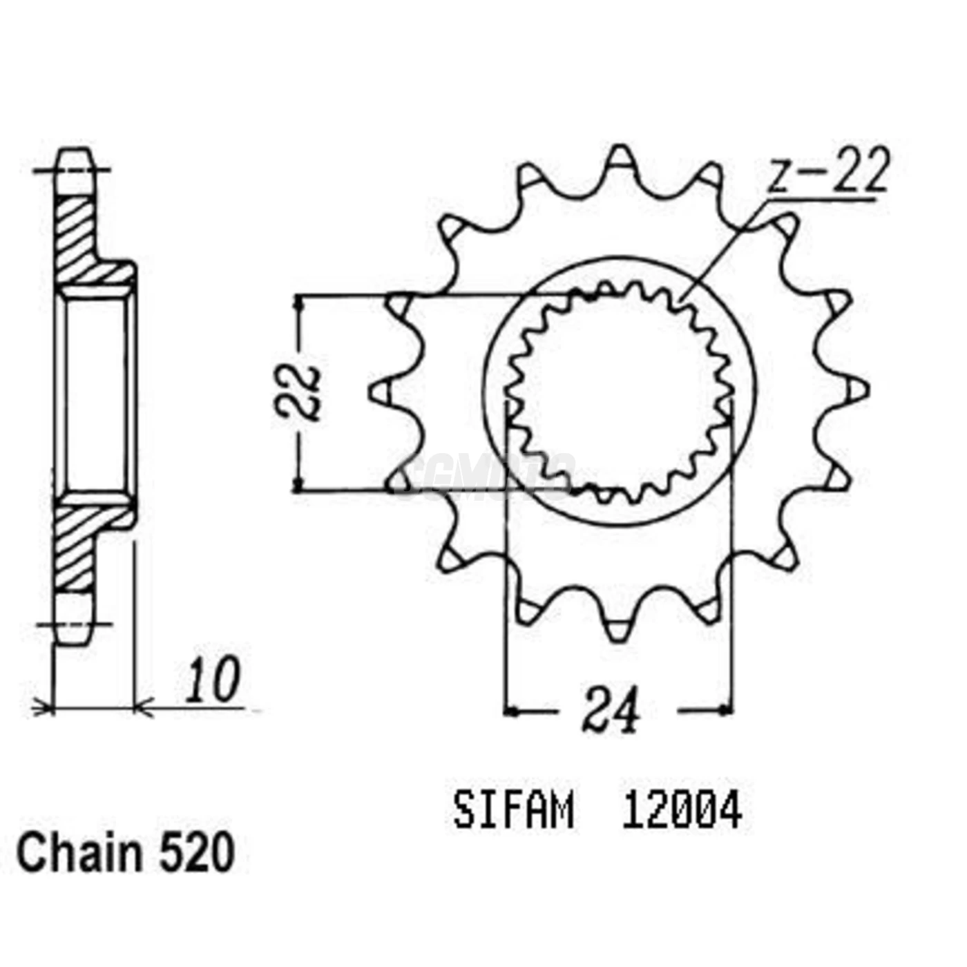 Kit chaine Aprilia 125 Tuareg Wind Kit chaine Aprilia 125 Tuareg Wind