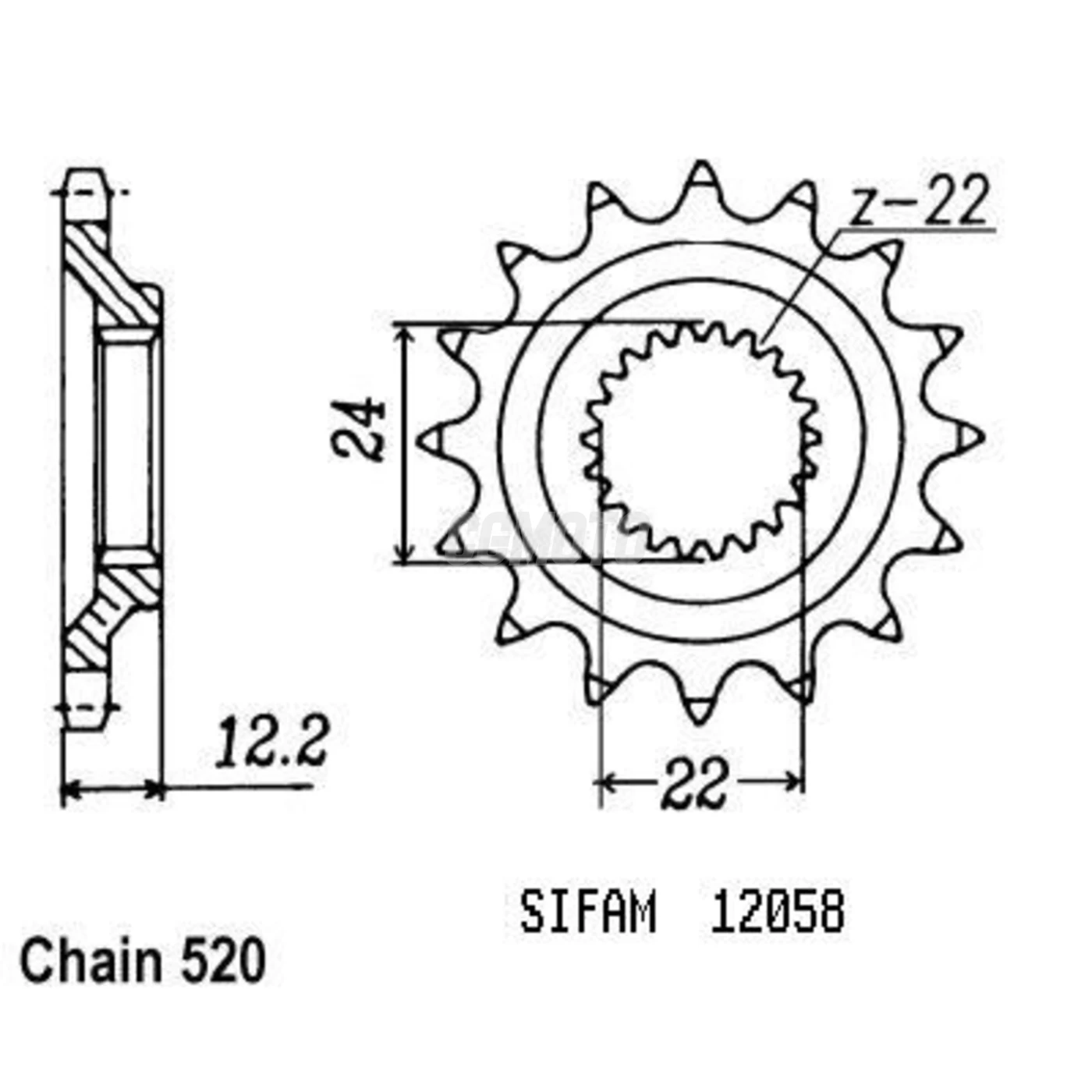 Kit chaine Aprilia 600 Tuareg Wind Kit chaine Aprilia 600 Tuareg Wind