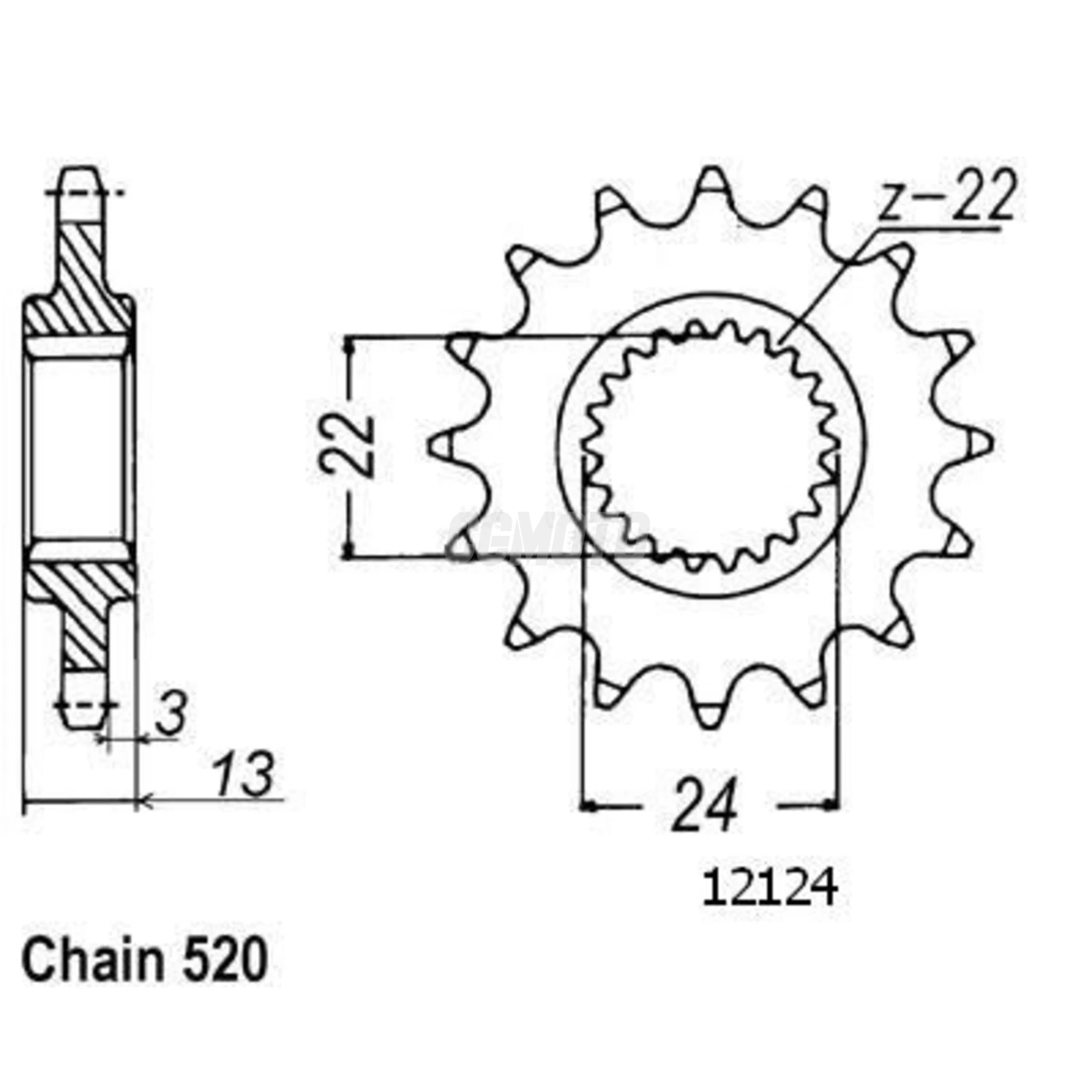 Kit chaine Aprilia 650 Pegaso Kit chaine Aprilia 650 Pegaso