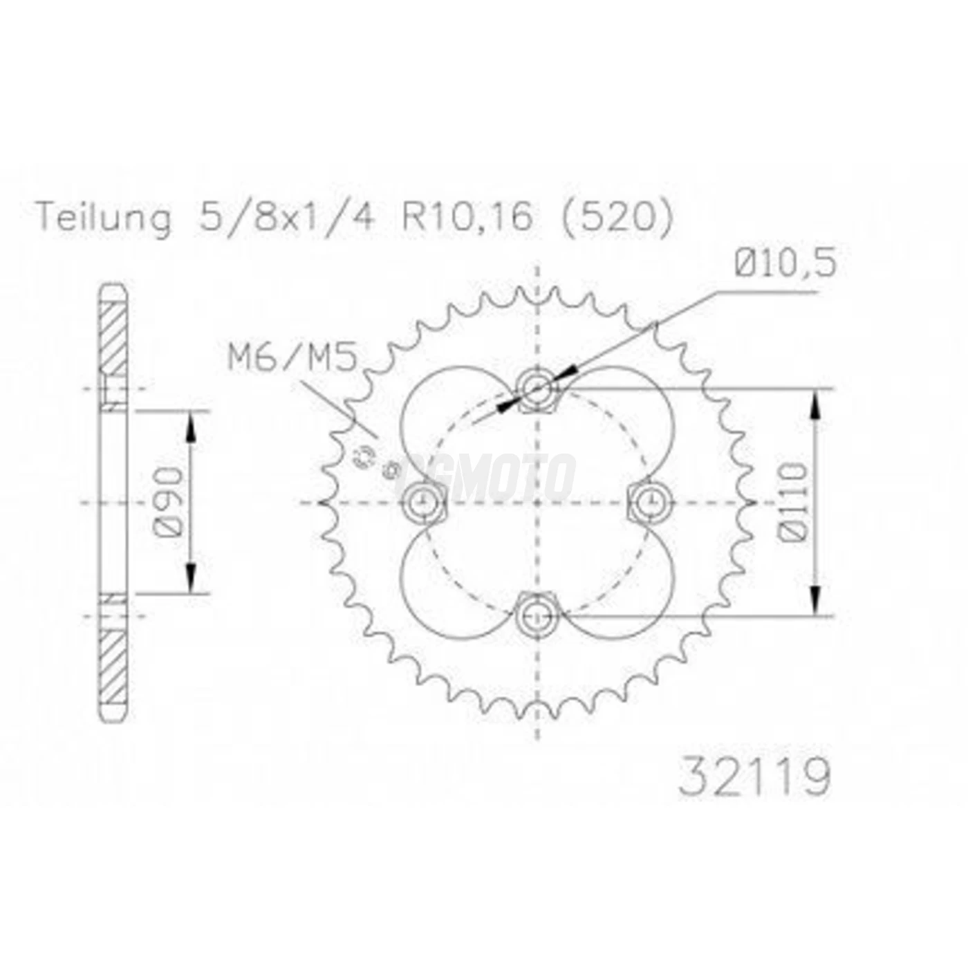 Kit chaine Axr 300 Sp / Adly 300 Kit chaine Axr 300 Sp / Adly 300