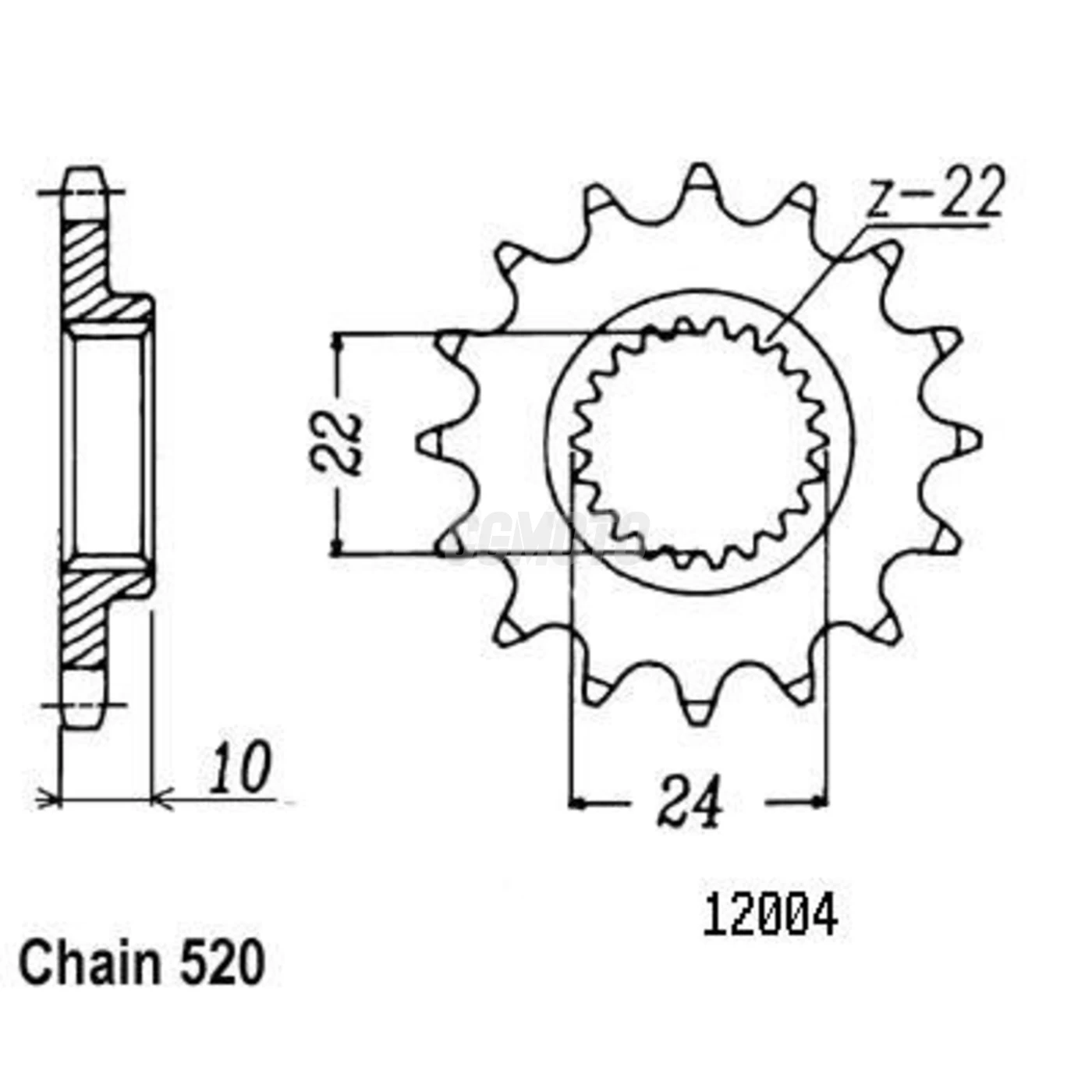 Kit chaine Bmw F 650 F/St Kit chaine Bmw F 650 F/St