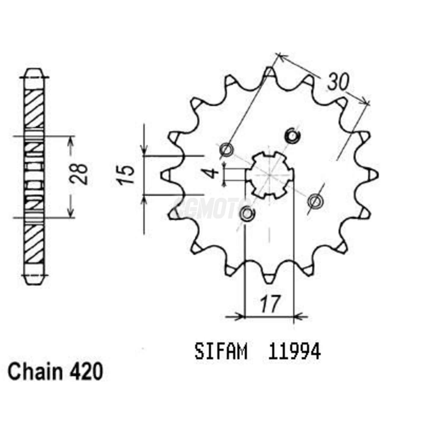 Kit chaine Honda Cr 80 Re Kit chaine Honda Cr 80 Re