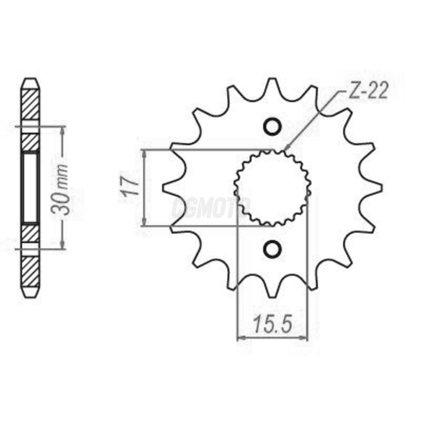 Kit chaine Honda Cr 80 R Grandes Roues Kit chaine Honda Cr 80 R Grandes Roues