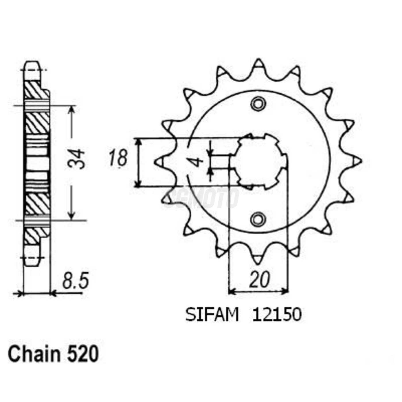 Kit chaine Honda Cb 250 Two Fifty Kit chaine Honda Cb 250 Two Fifty