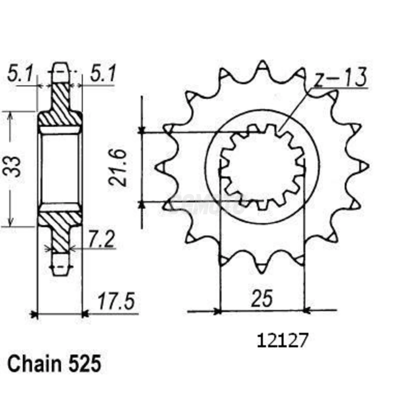 Kit chaine Honda Cb 500 R/S Kit chaine Honda Cb 500 R/S