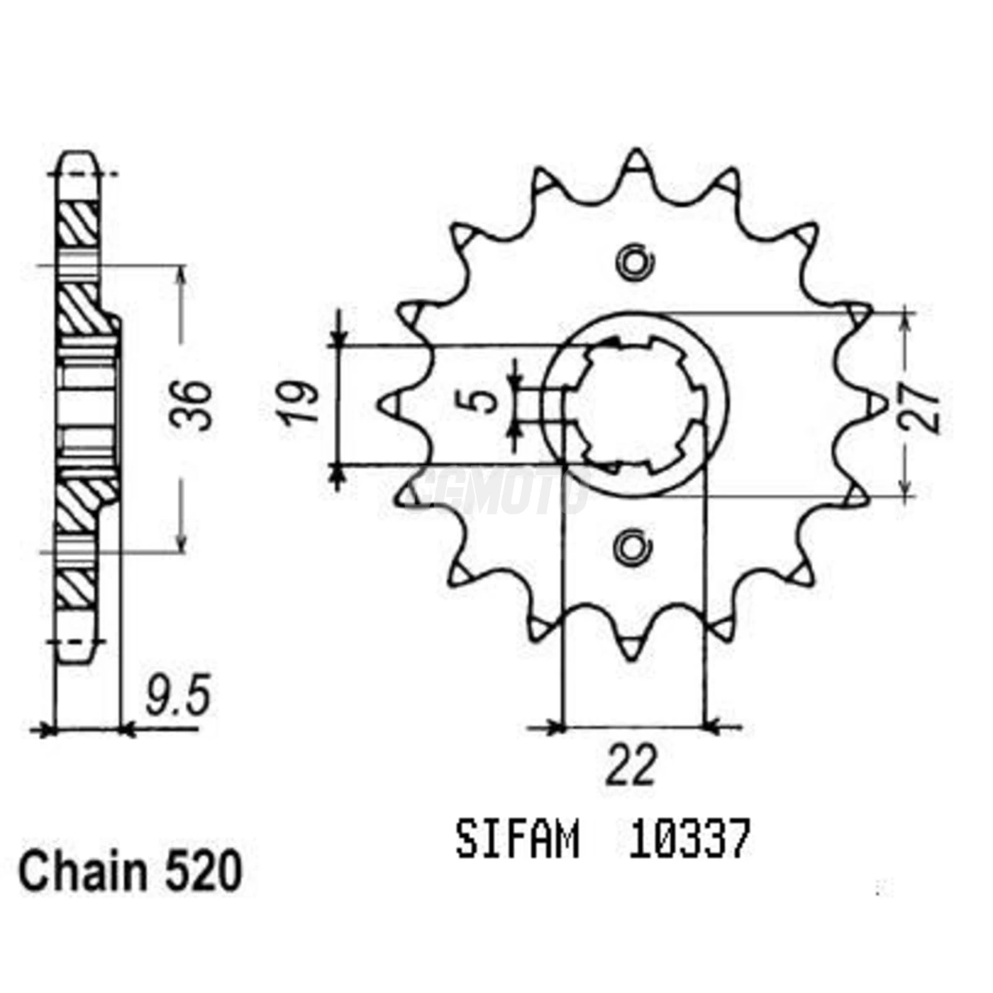 Kit chaine Honda Cr 500 Re Rf Kit chaine Honda Cr 500 Re Rf