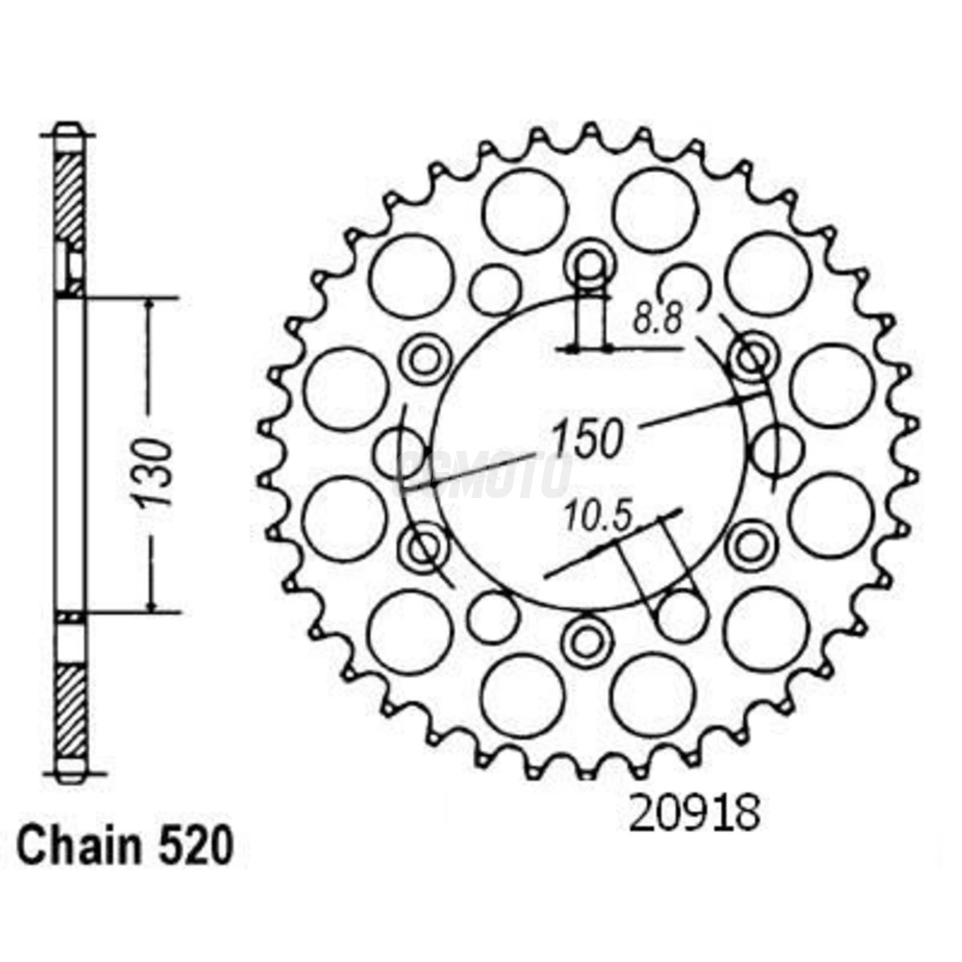 Kit chaine Honda Xl 600 Lm/Rm Kit chaine Honda Xl 600 Lm/Rm