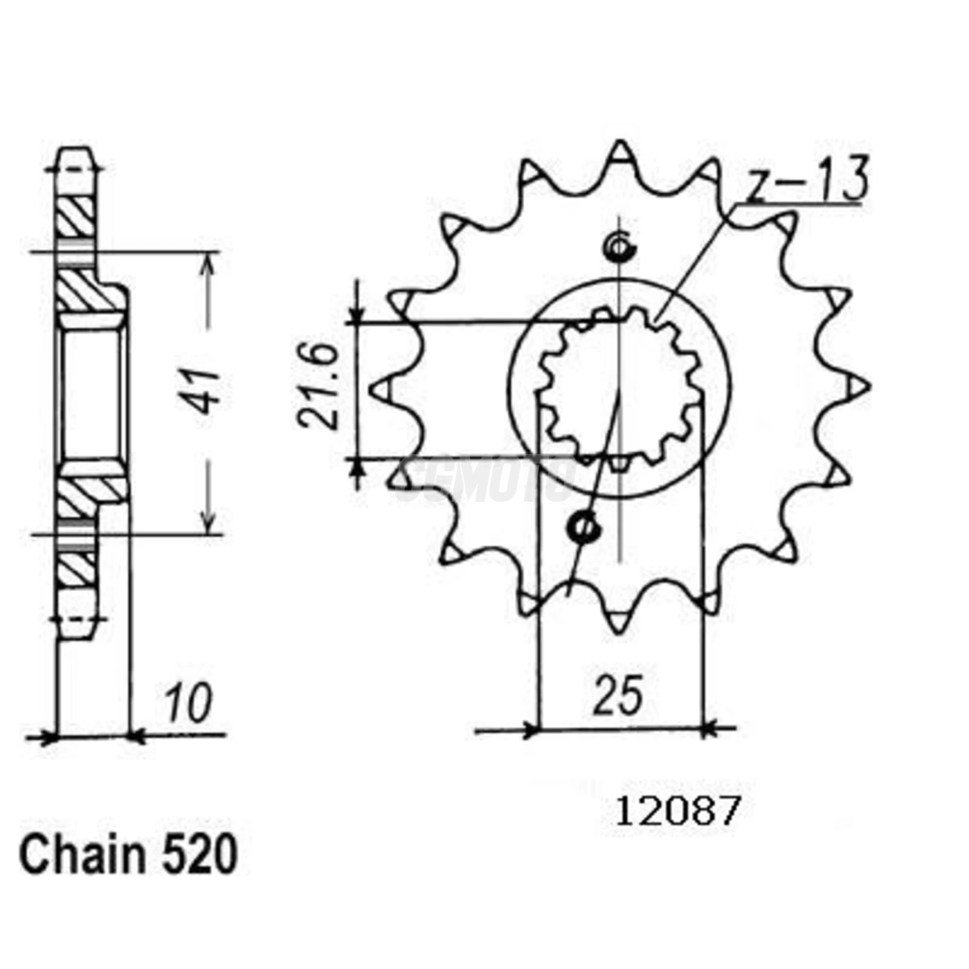 Kit chaine Honda Slr 650 Kit chaine Honda Slr 650
