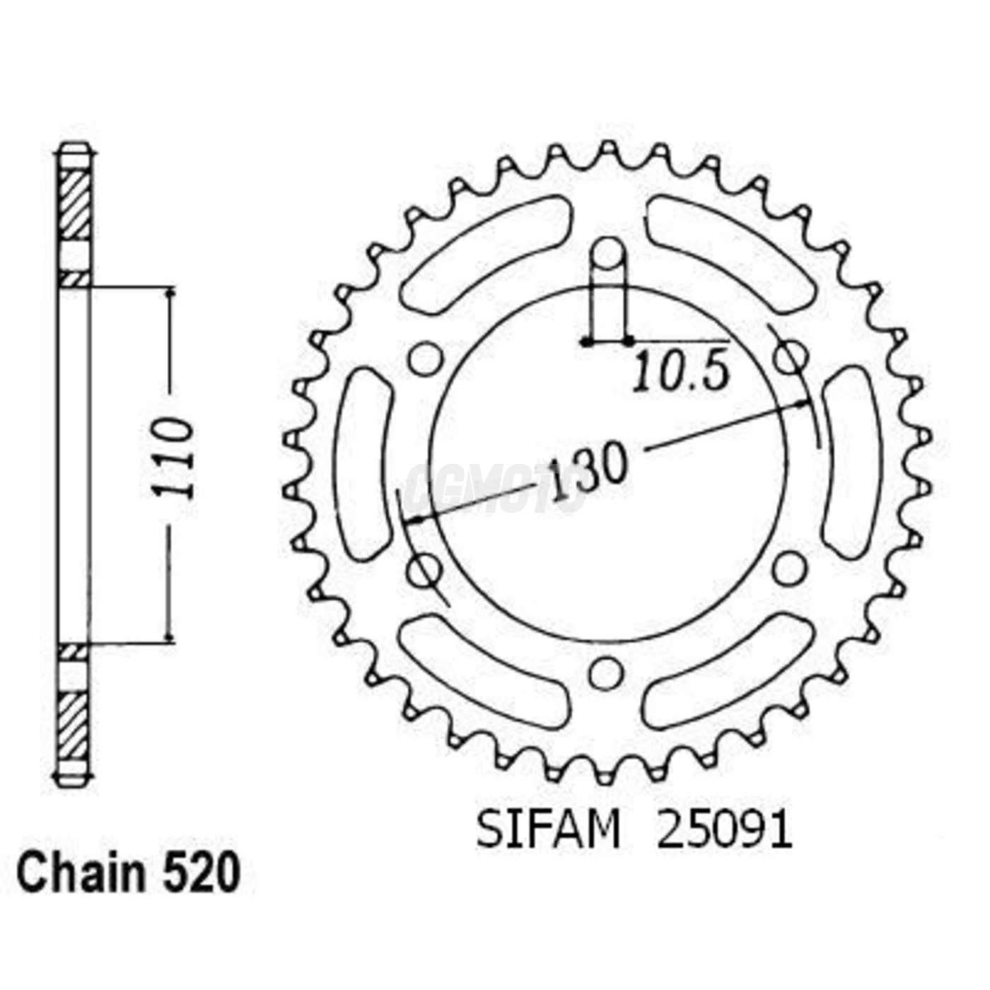 Kit chaine Kawasaki El 250 F2 Kit chaine Kawasaki El 250 F2