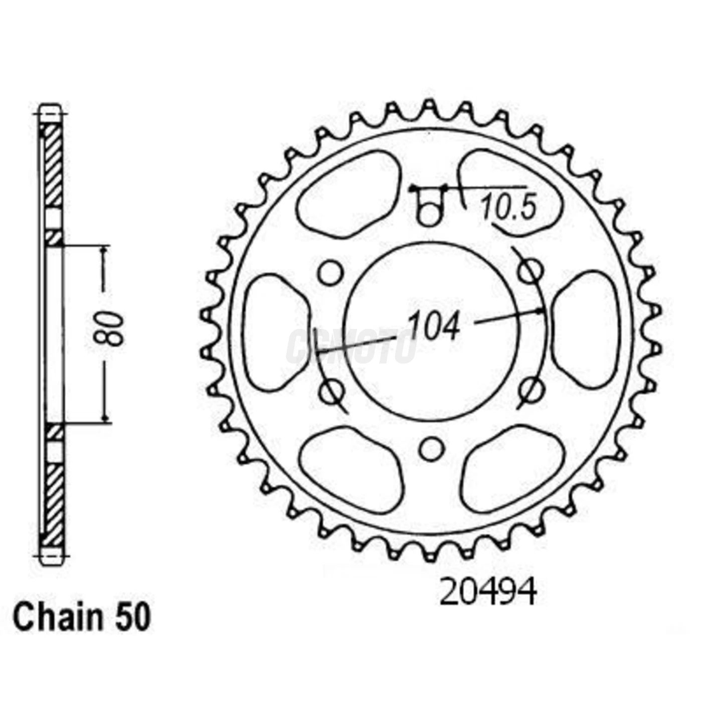 Kit chaine Kawasaki Zxr 750 L Kit chaine Kawasaki Zxr 750 L