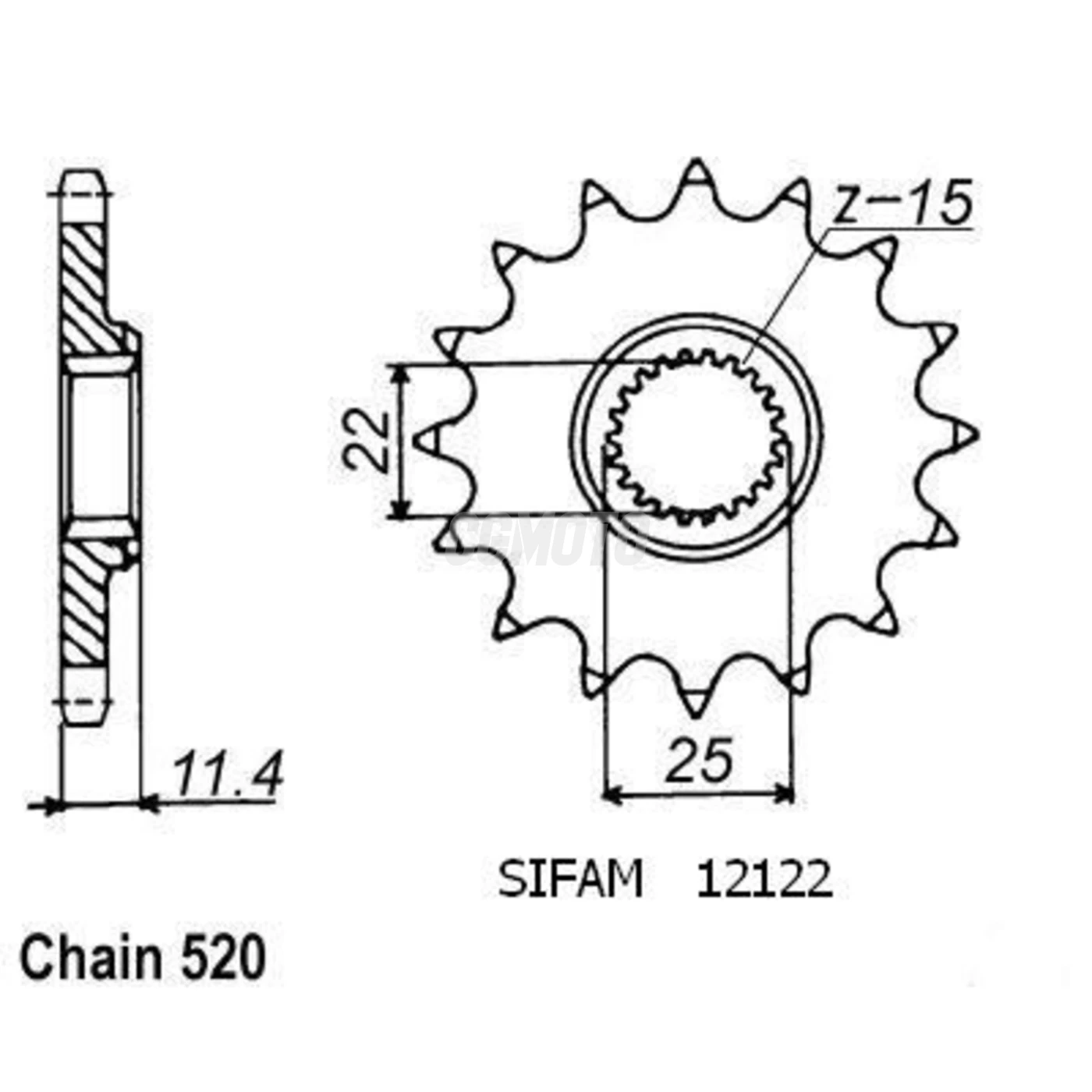 Kit chaine Ktm Sx 620 Lc4 Kit chaine Ktm Sx 620 Lc4
