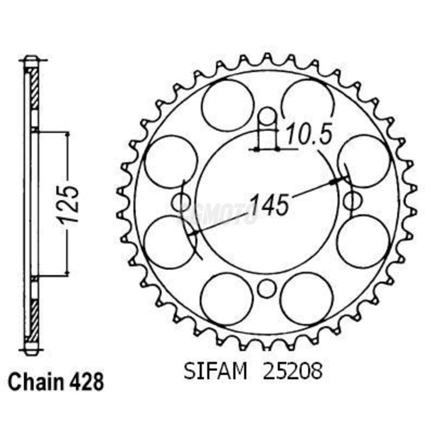 Kit chaine Yamaha Xvs 125 Dragstar Kit chaine Yamaha Xvs 125 Dragstar