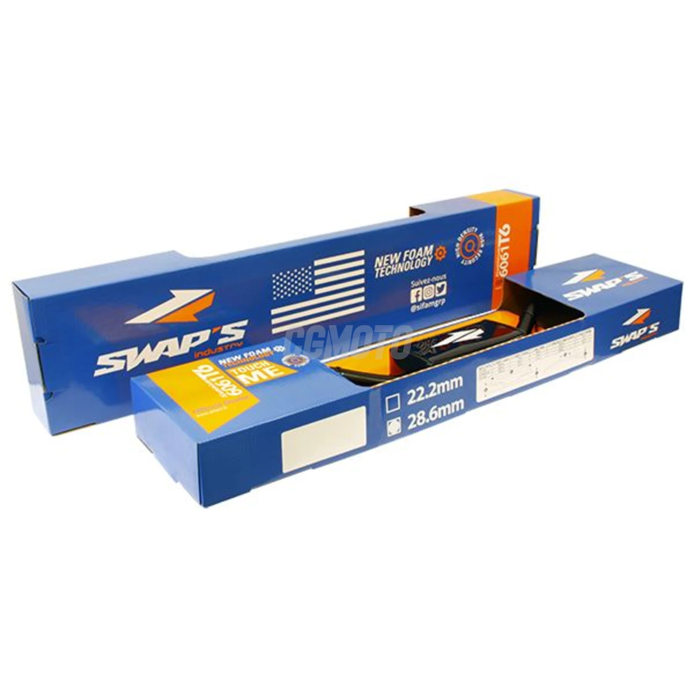 Guidon diam 22mm noir Guidon diam 22mm noir