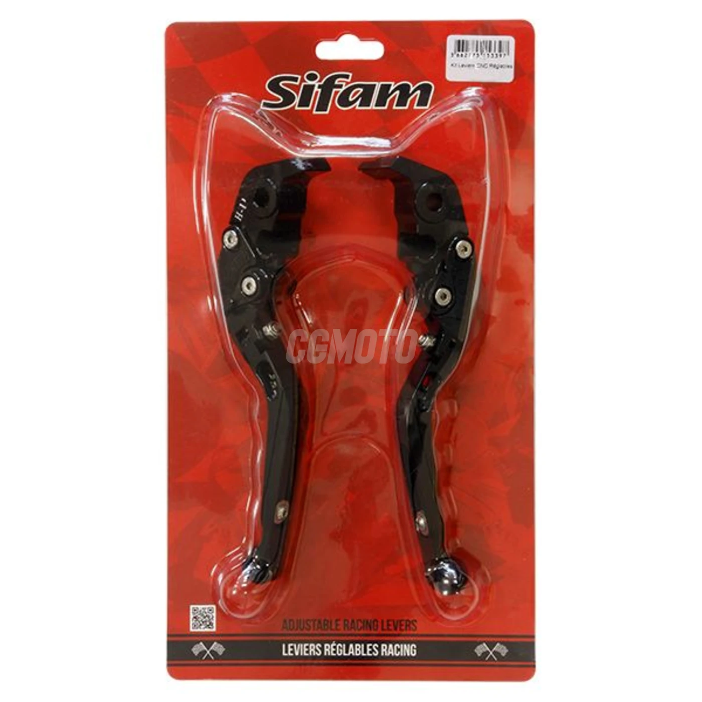 Kit Leviers de Frein et d'Embrayage CNC Réglables et Rétractables - Anodisés Noir Kit Leviers de Frein et d'Embrayage CNC Réglables et Rétractables - Anodisés Noir