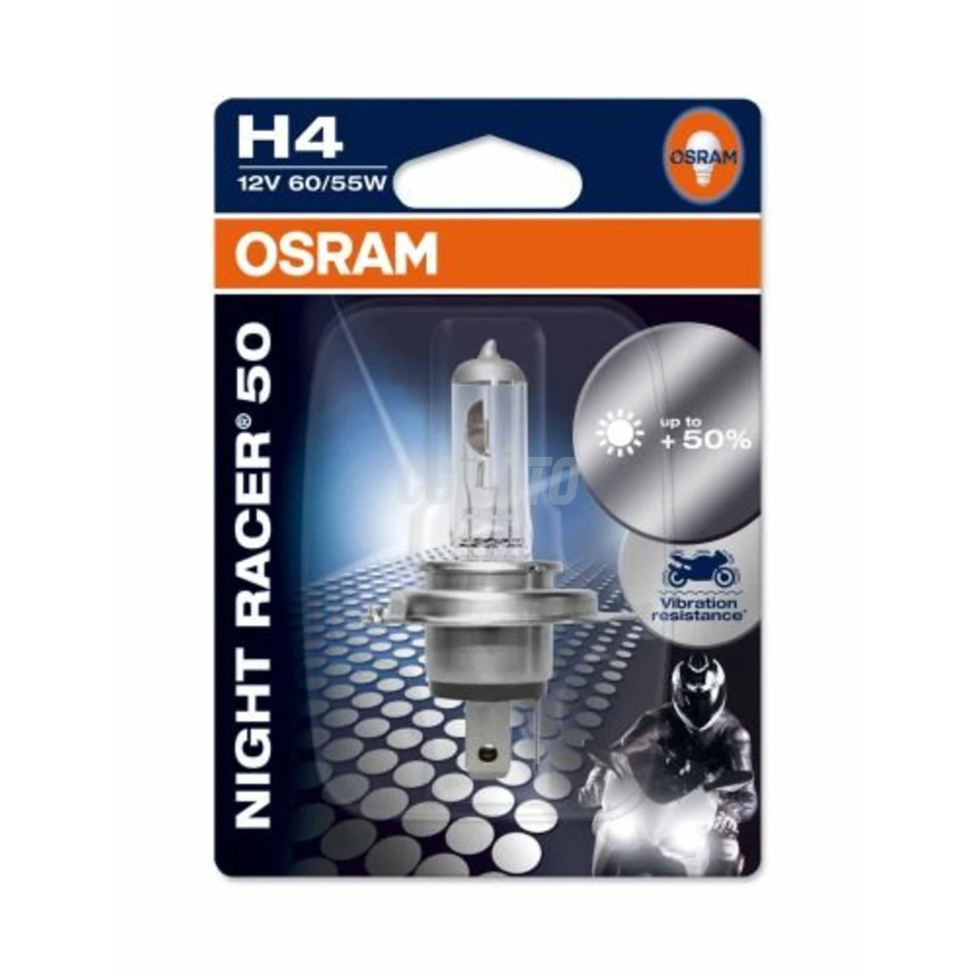 Ampoule H4-12V 60/55W Night Racer 50 P43t Xtra White Ampoule H4-12V 60/55W Night Racer 50 P43t Xtra White