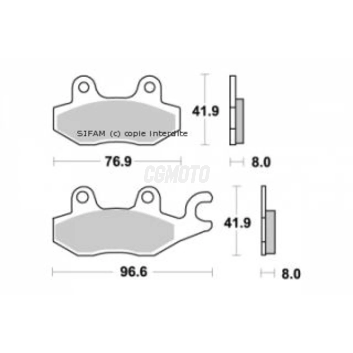 Plaquette de frein Sifam Métal Fritté haute performance norme KBA/ABE Plaquette de frein Sifam Métal Fritté haute performance norme KBA/ABE