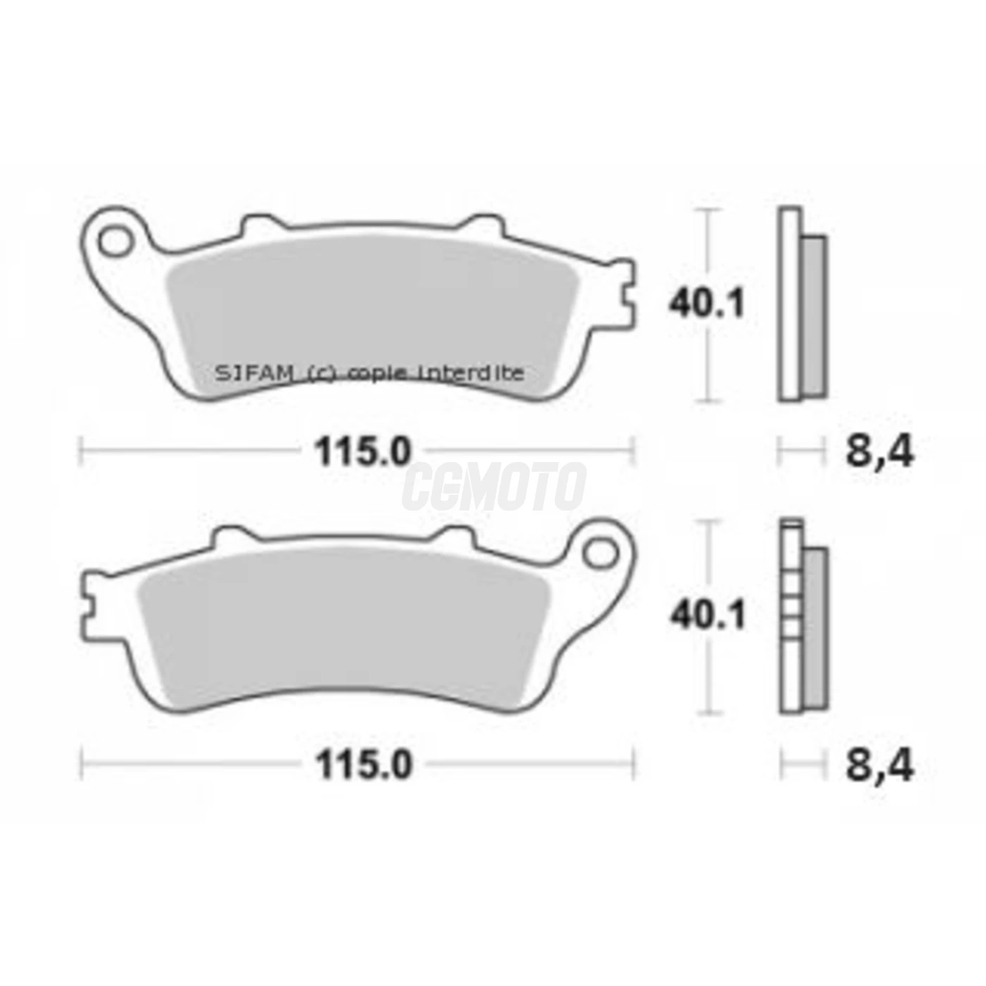 Plaquette de frein Sifam Métal Fritté haute performance norme KBA/ABE Plaquette de frein Sifam Métal Fritté haute performance norme KBA/ABE