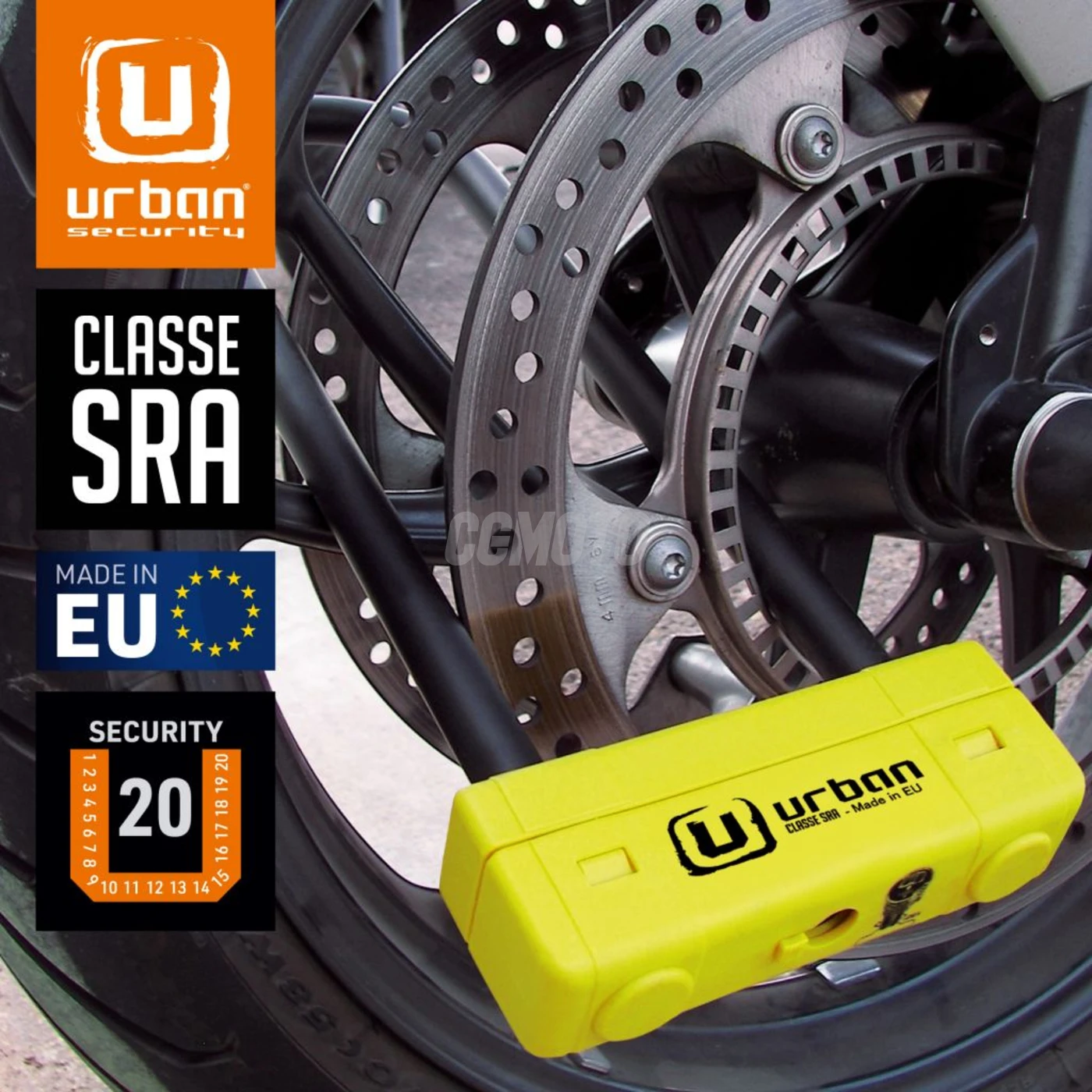 Antivol U diam.18 - 85x300 Jaune Antivol U diam.18 - 85x300 Jaune