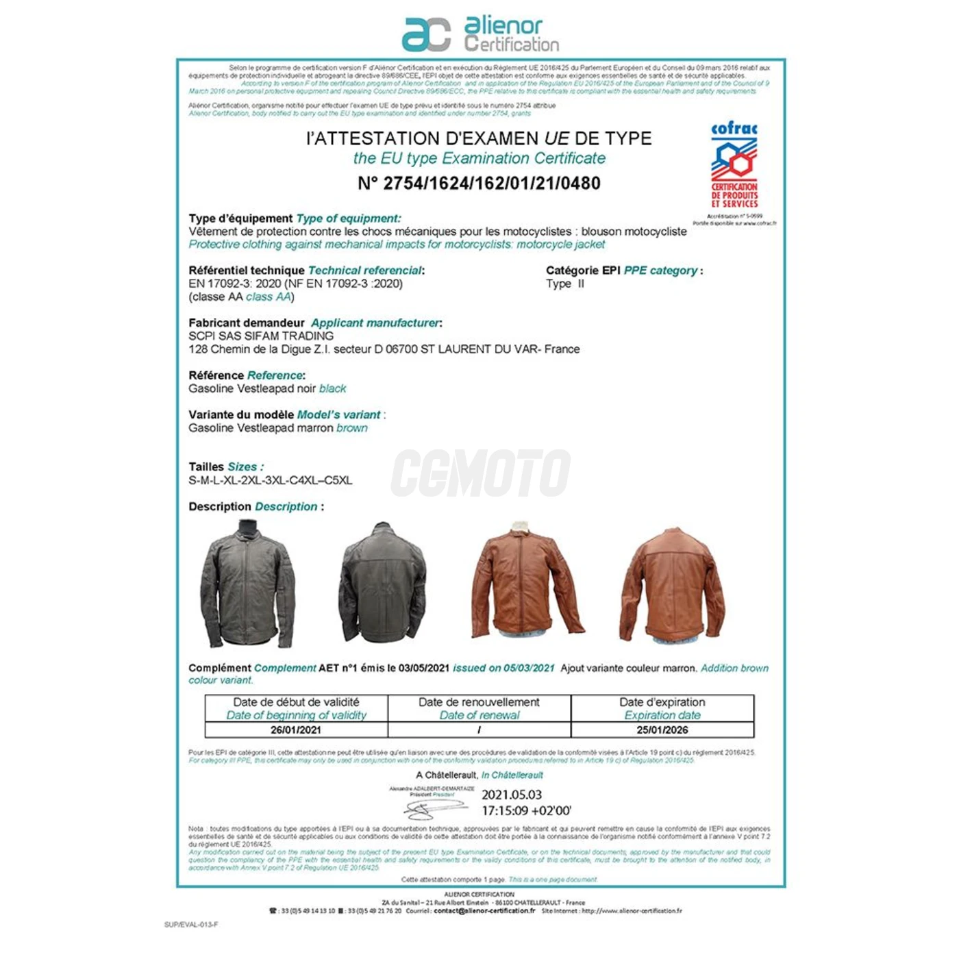 Blouson Cuir Homme GT TROPHY Blouson Cuir Homme GT TROPHY