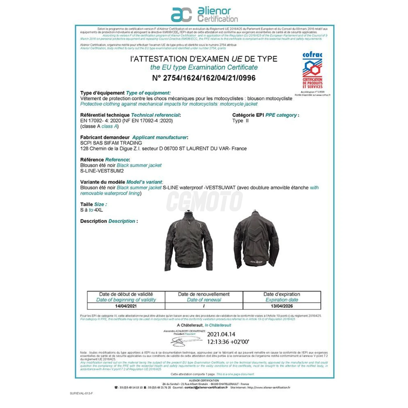 Blouson Eté Waterproof Blouson Eté Waterproof