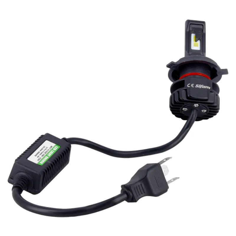 Ampoule H4 LED + Ballast Code et Code/Phare 16W - 2200 Lumens