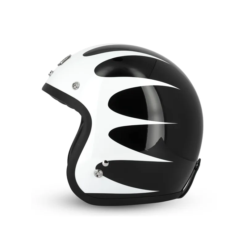 Casque Jet Cafe Racer S250 Noir / Blanc  Brillant
