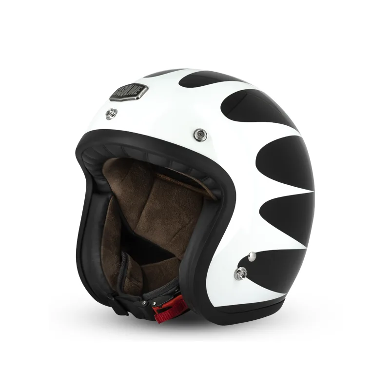 Casque Jet Cafe Racer S250 Noir / Blanc  Brillant