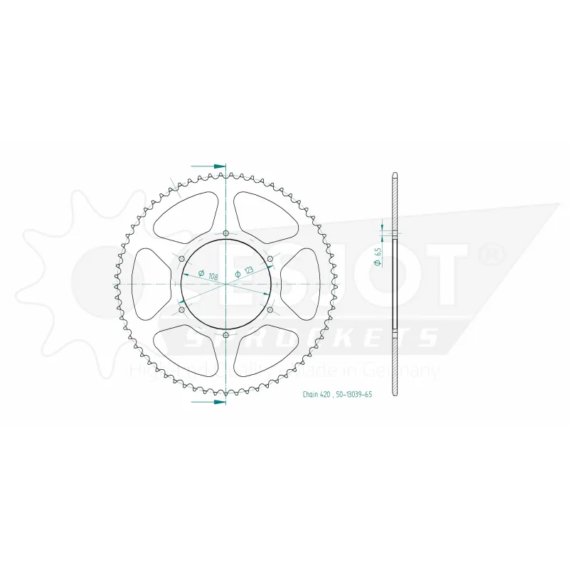 Couronne Acier 65 Dents
