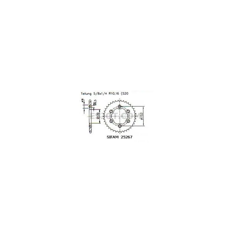 Couronne Acier Aprilia Rxv/Sxv Couronne Acier Aprilia Rxv/Sxv