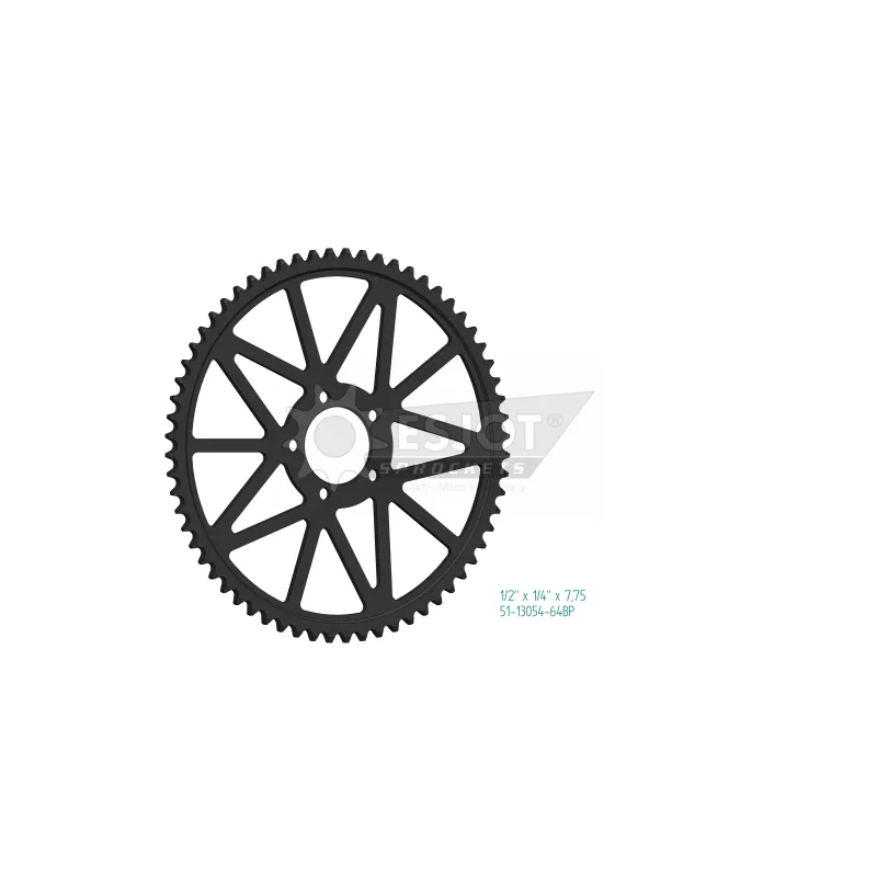 Couronne Alu. Noir 64 Dents