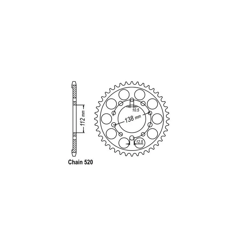 Couronne Racing Alu Yzf 600 R6 98-02