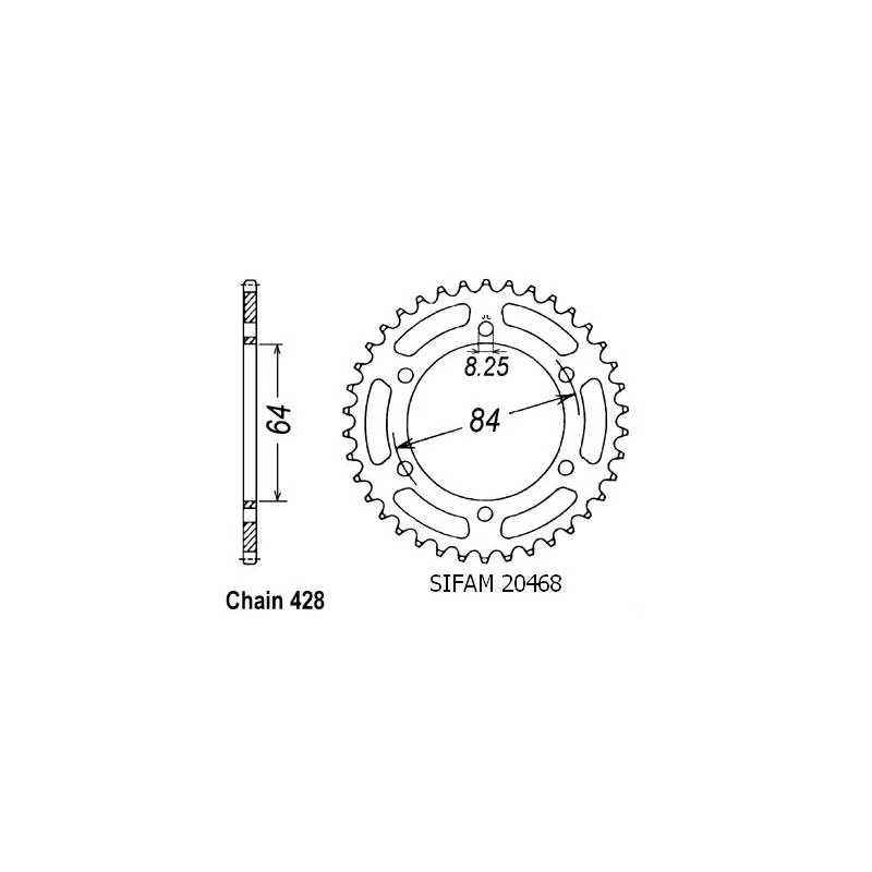 Couronne Ts 125 Er 78-85 Couronne Ts 125 Er 78-85