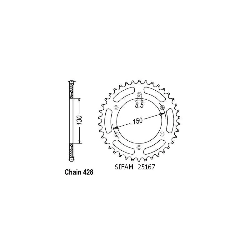 Couronne Xlr 125 R 97-98 Couronne Xlr 125 R 97-98