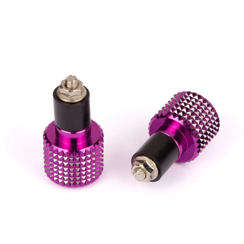 Embouts de Guidon Grille Ø17 Anodisés Violet
