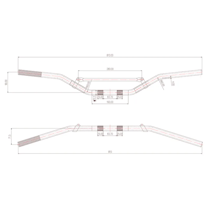 Guidon Honda Alu6061-t6+Barre Guidon Honda Alu6061-t6+Barre