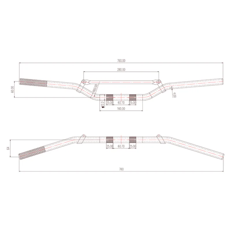 Guidon Suzuki Alu6061-t6+Barre Guidon Suzuki Alu6061-t6+Barre
