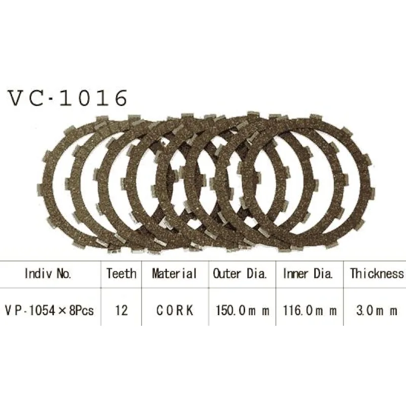 Kit Disques d'Embrayage Garnis Cross Cr250/500 1990/2002 Kit Disques d'Embrayage Garnis Cross Cr250/500 1990/2002