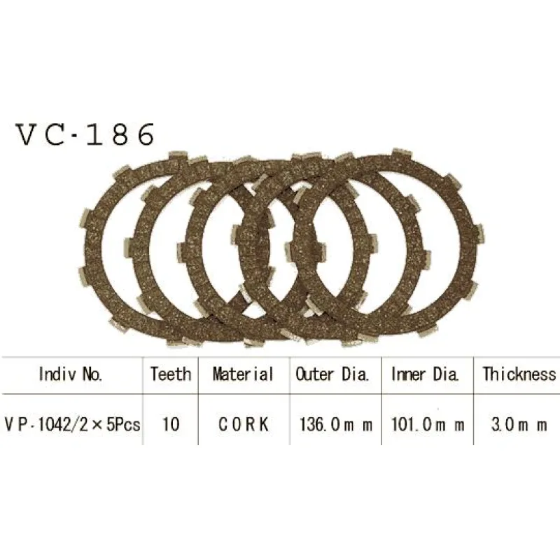 Kit Disques d'Embrayage Garnis Mtx125 Rw 1983/1990 Kit Disques d'Embrayage Garnis Mtx125 Rw 1983/1990