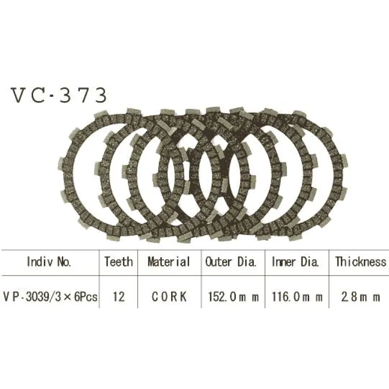 Kit Disques d'Embrayage Garnis Rm 250 1986/1987 Kit Disques d'Embrayage Garnis Rm 250 1986/1987