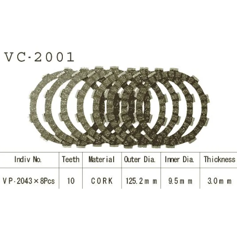 Kit Disques d'Embrayage Garnis Tzr 125 R 1992/1999 Kit Disques d'Embrayage Garnis Tzr 125 R 1992/1999