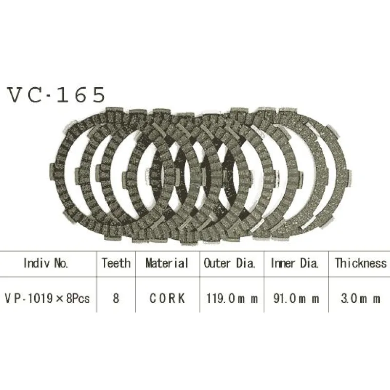 Kit Disques d'Embrayage Garnis Vf400 F 1983/1986 Kit Disques d'Embrayage Garnis Vf400 F 1983/1986