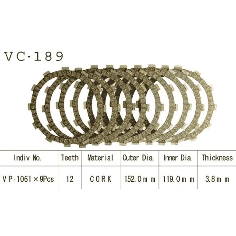 Kit Disques d'Embrayage Garnis Vt1100 C Shadow 1995/2001 Kit Disques d'Embrayage Garnis Vt1100 C Shadow 1995/2001