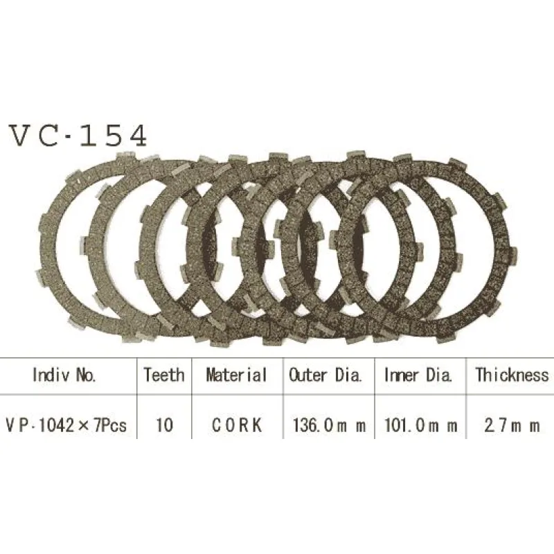 Kit Disques d'Embrayage Garnis Xr500 R 1979/1982 Kit Disques d'Embrayage Garnis Xr500 R 1979/1982