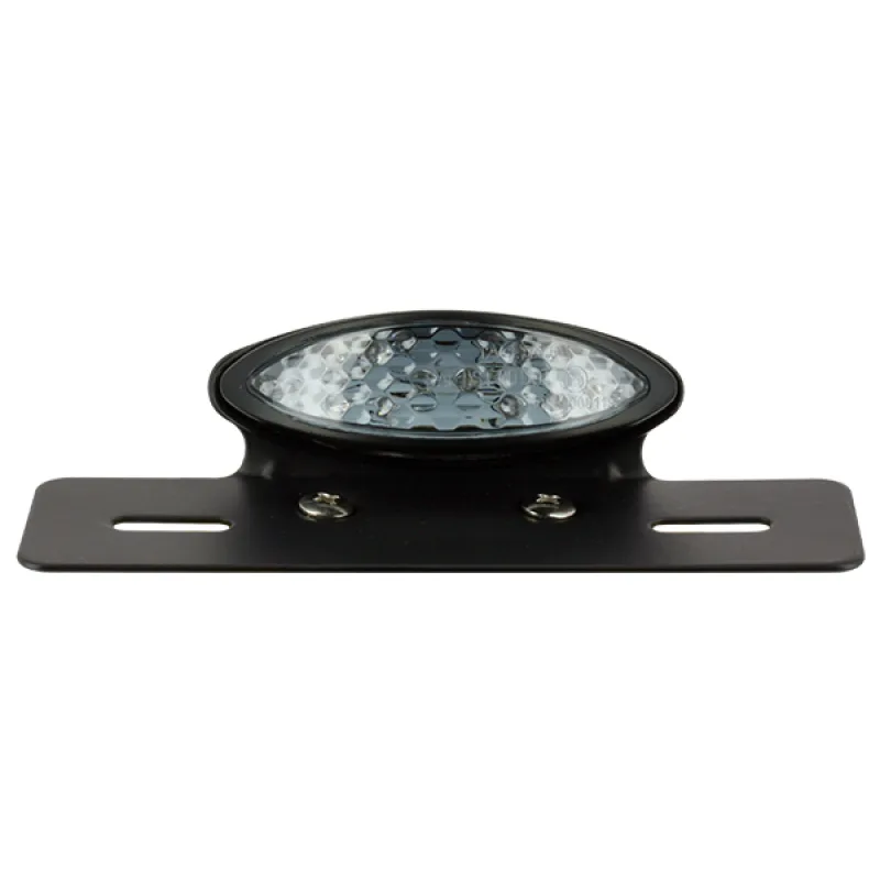 Kit Feu Arriere Ovale Led Noir avec Cabochon Blanc et Support de Plaque homologué Kit Feu Arriere Ovale Led Noir avec Cabochon Blanc et Support de Plaque homologué