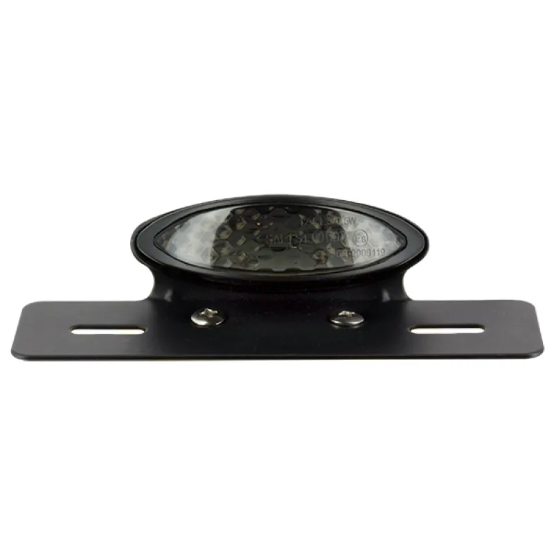 Kit Feu Arriere Ovale Led Noir avec Cabochon Fumé et Support de Plaque homologué Kit Feu Arriere Ovale Led Noir avec Cabochon Fumé et Support de Plaque homologué