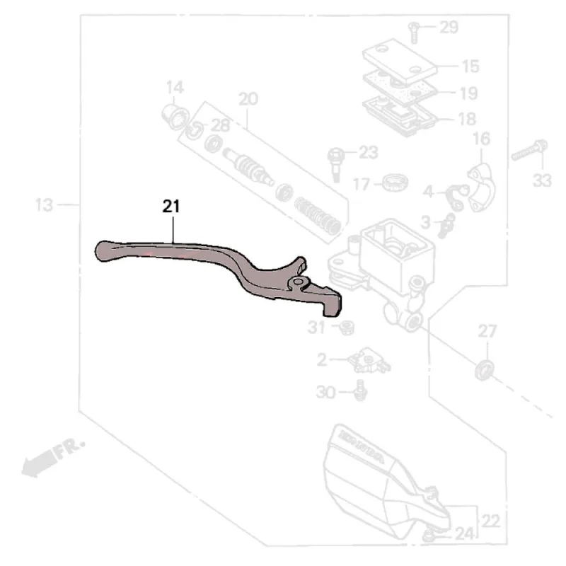 Levier de frein Honda OEM: 53175-mm9-006