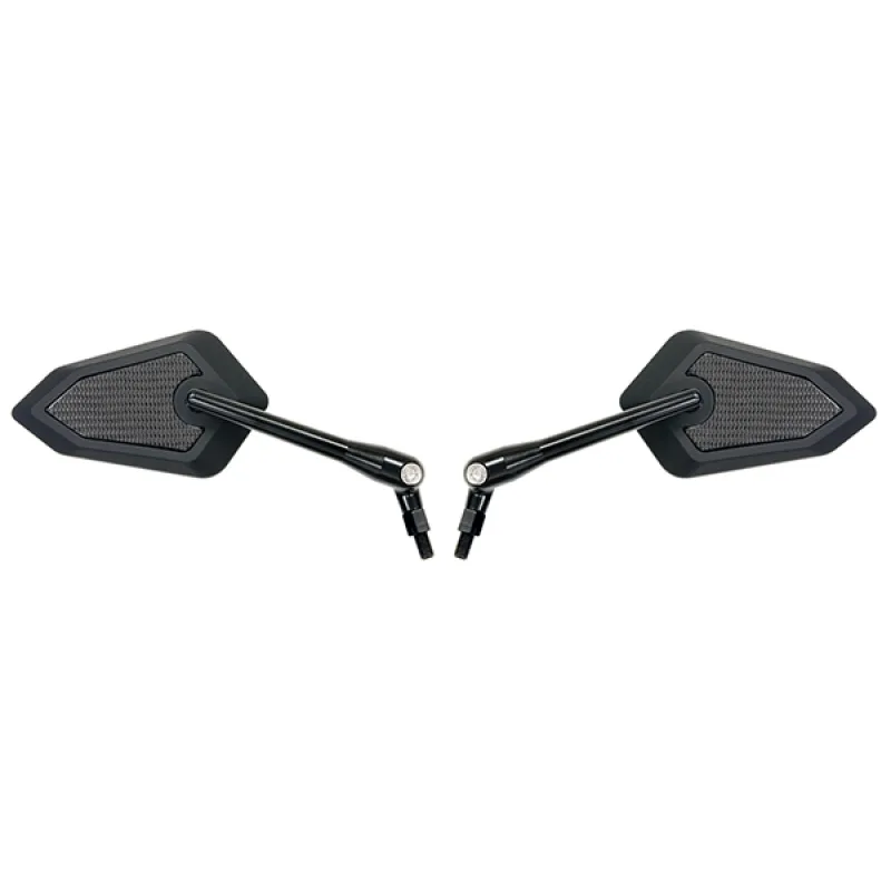 Paire de Rétroviseurs Réglables Universels - M10 - Noir/Look Carbone Paire de Rétroviseurs Réglables Universels - M10 - Noir/Look Carbone