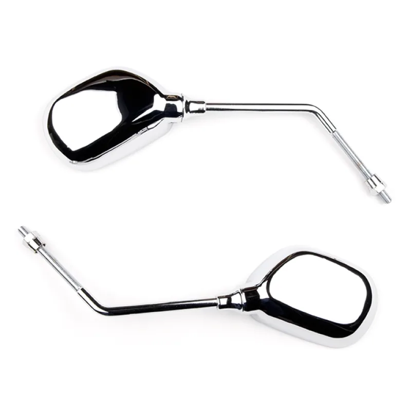 Paire de Rétroviseurs Universels pour Scooter - M8 - Chrome Paire de Rétroviseurs Universels pour Scooter - M8 - Chrome