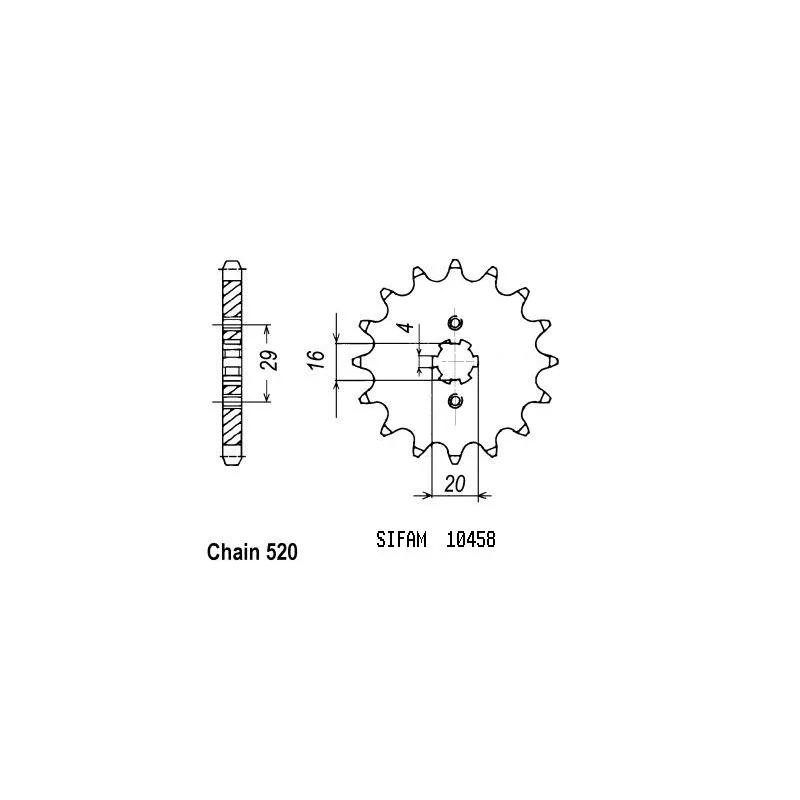 Pignon 125 Kx 87-92