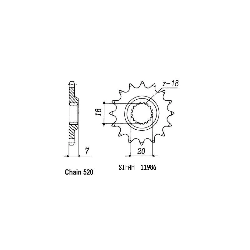 Pignon 125 Rm 92-00 Pignon 125 Rm 92-00